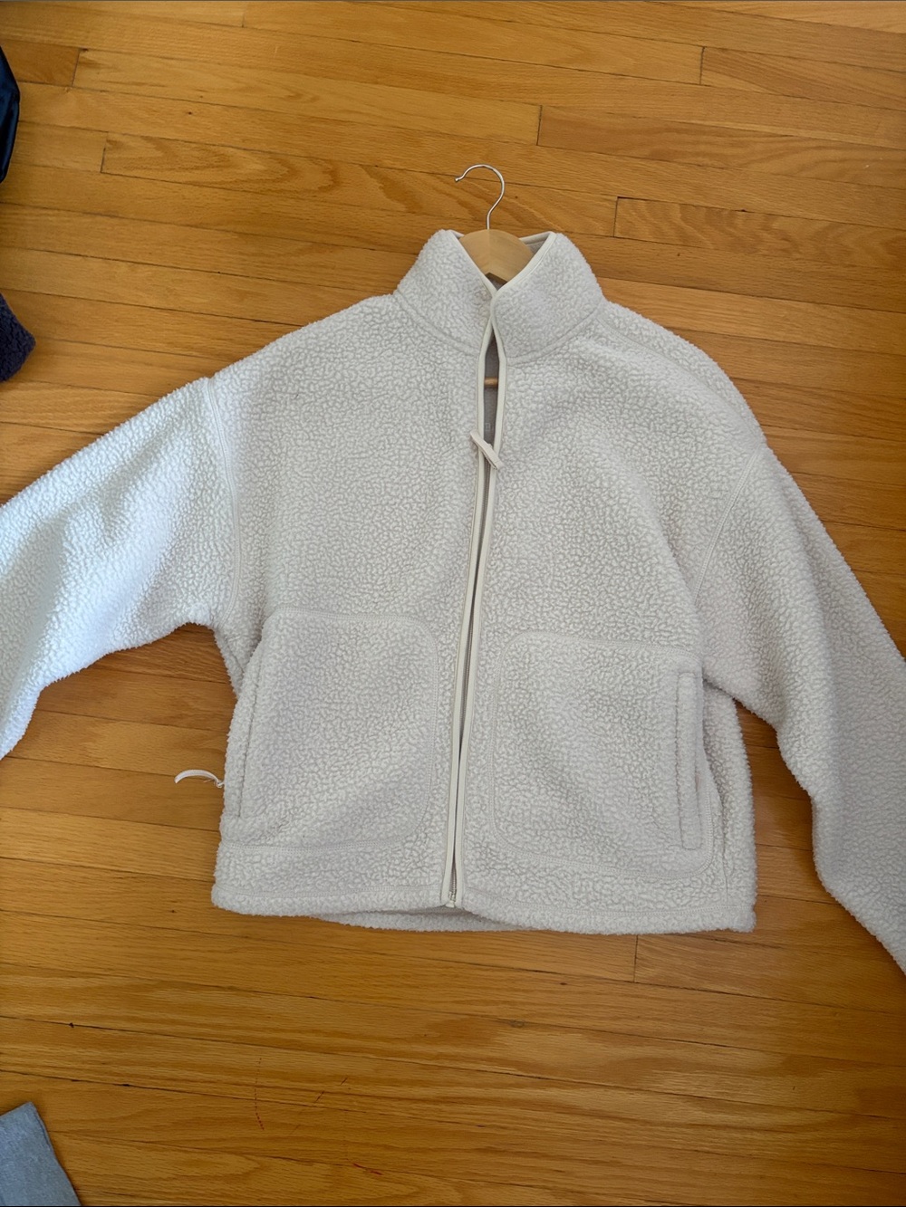 Garage Cream Sherpa Zip-Up Teddy Jacket